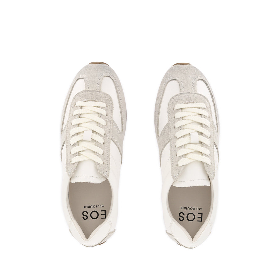 MAISIE - WHITE LEATHER/SUEDE