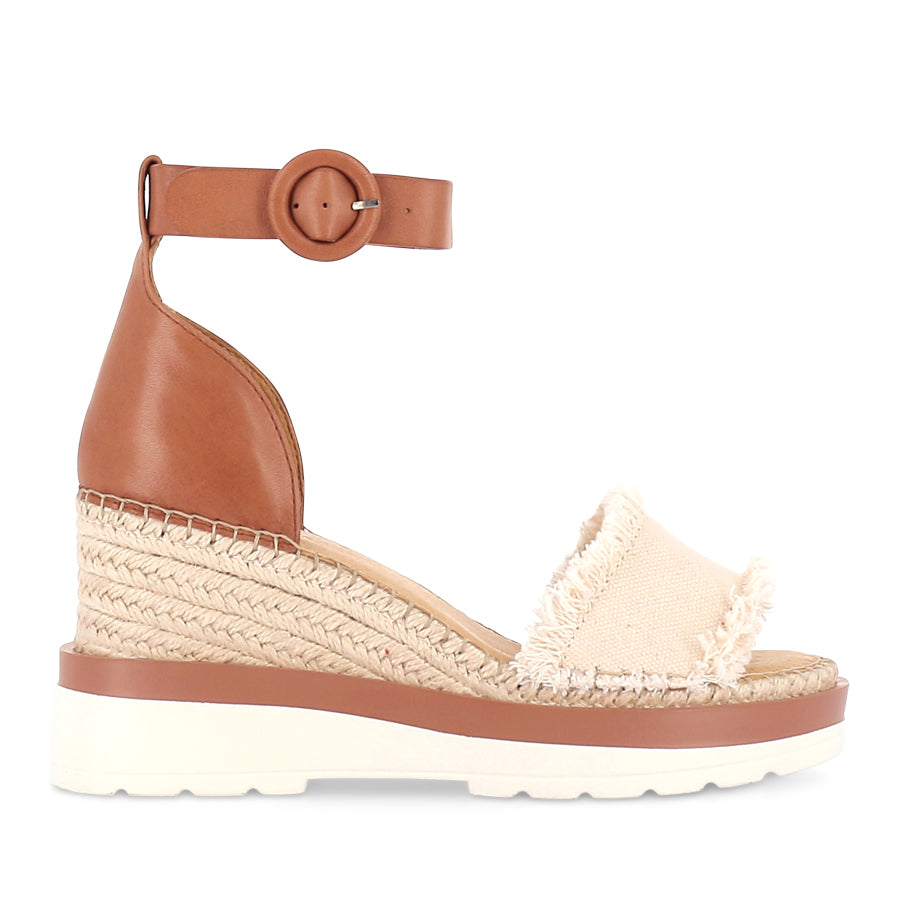 PRUE - BRANDY/BONE LEATHER