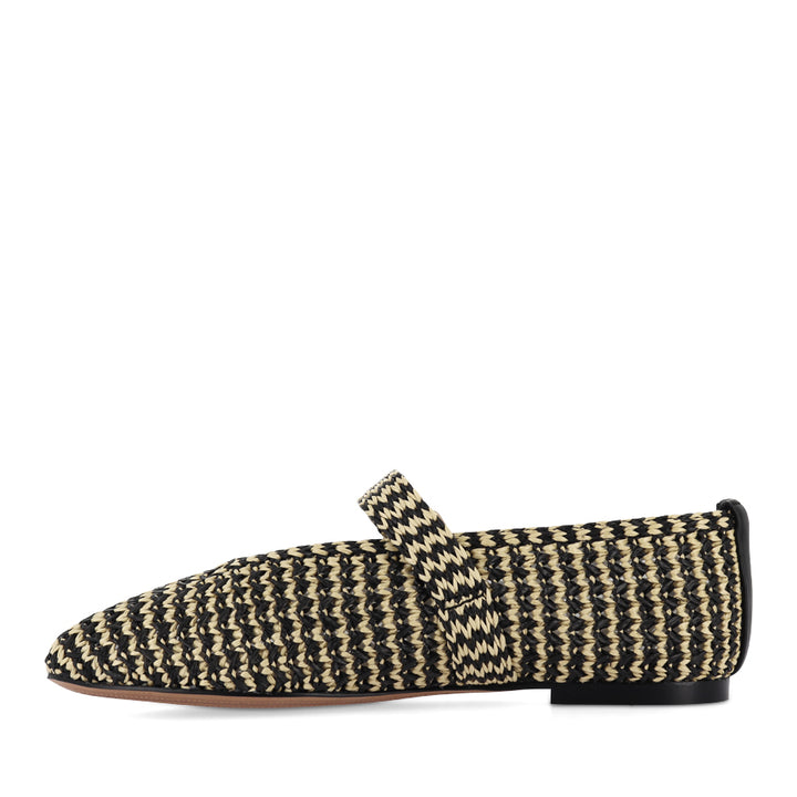 SANTALUM - BLACK/NATURAL RAFFIA