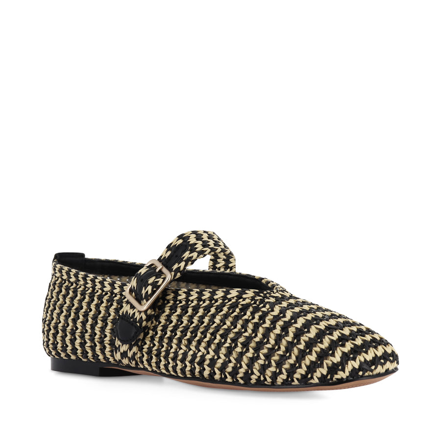 SANTALUM - BLACK/NATURAL RAFFIA