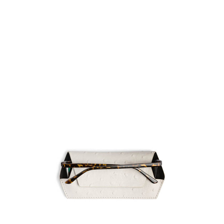 GLASSES CASE - OSTRICH PRINT STONE