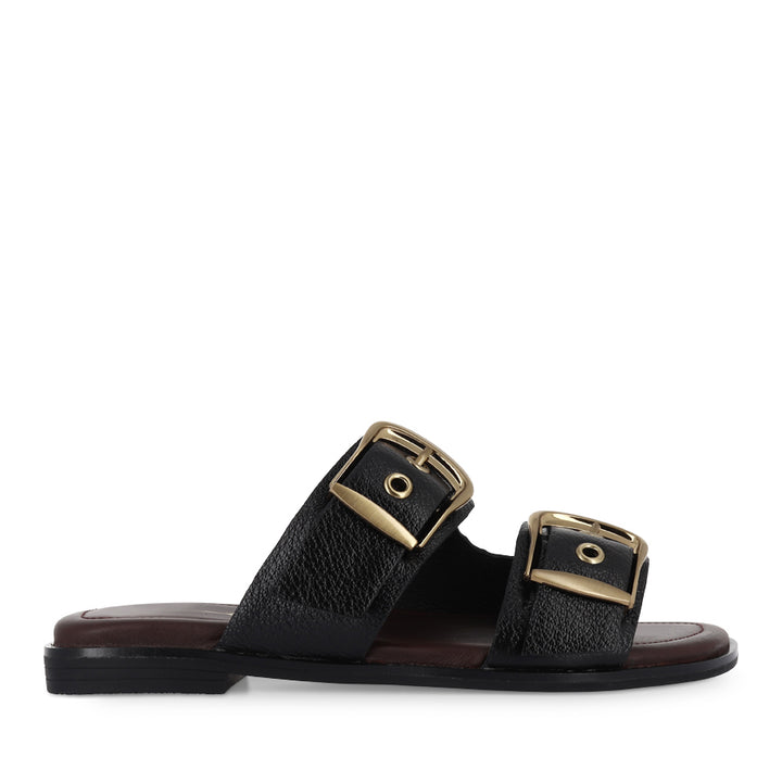 AURORA - BLACK TUMBLED LEATHER