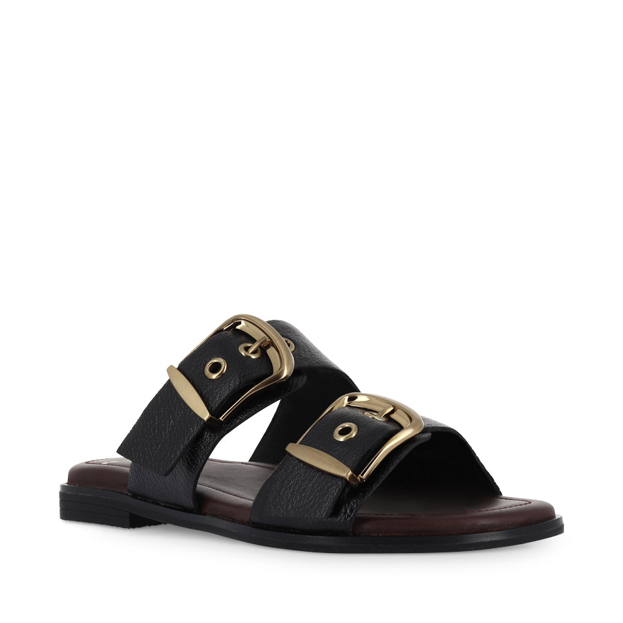 AURORA - BLACK TUMBLED LEATHER