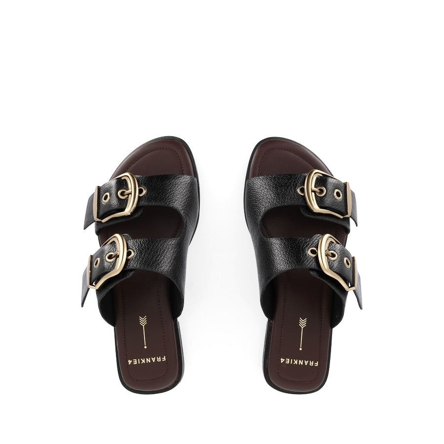 AURORA - BLACK TUMBLED LEATHER