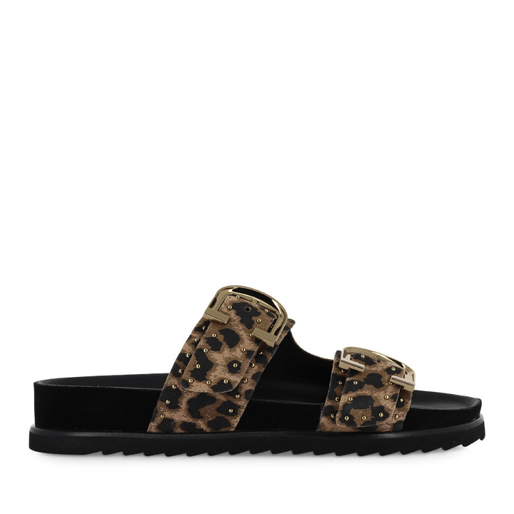 DEON - DARK LEOPARD STUD SUEDE