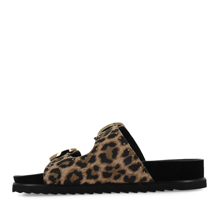 DEON - DARK LEOPARD STUD SUEDE
