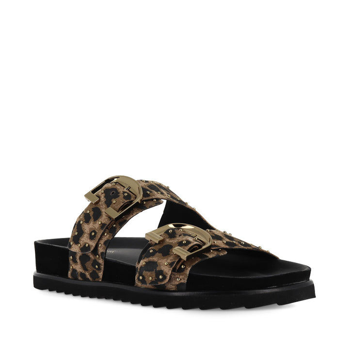 DEON - DARK LEOPARD STUD SUEDE