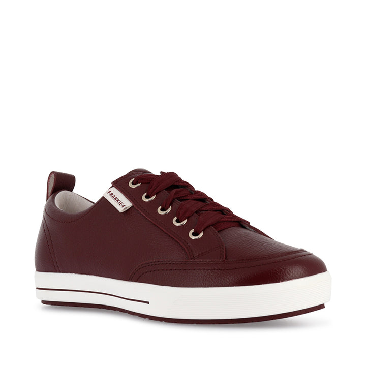 ELLIE V - CRANBERRY TUMBLED LEATHER