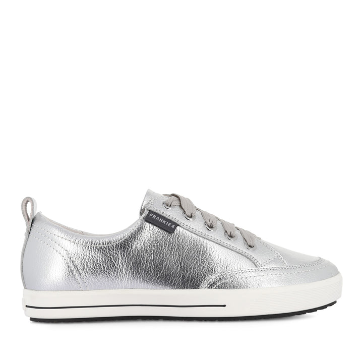 ELLIE V - SILVER TUMBLED LEATHER