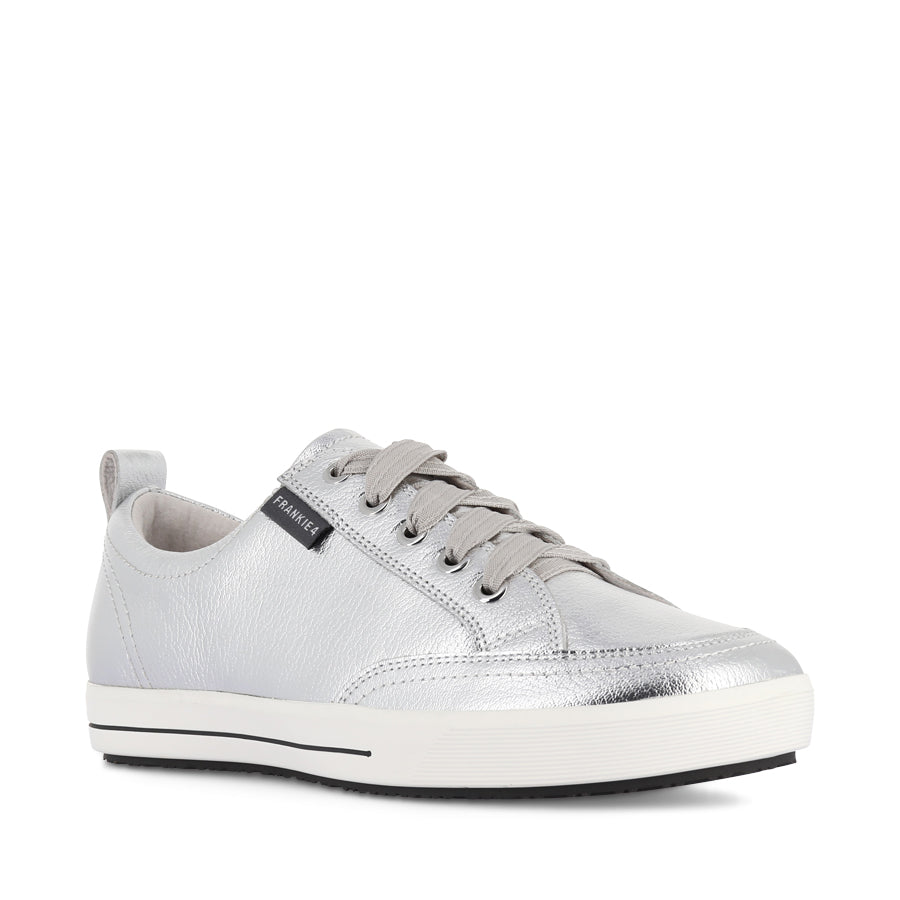 ELLIE V - SILVER TUMBLED LEATHER