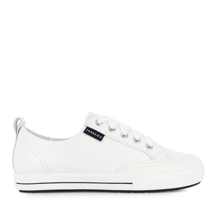 ELLIE V - WHITE TUMBLED LEATHER