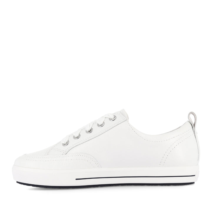 ELLIE V - WHITE TUMBLED LEATHER