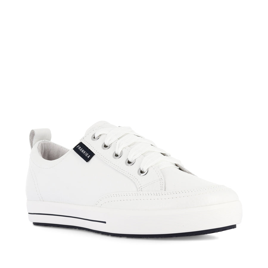 ELLIE V - WHITE TUMBLED LEATHER