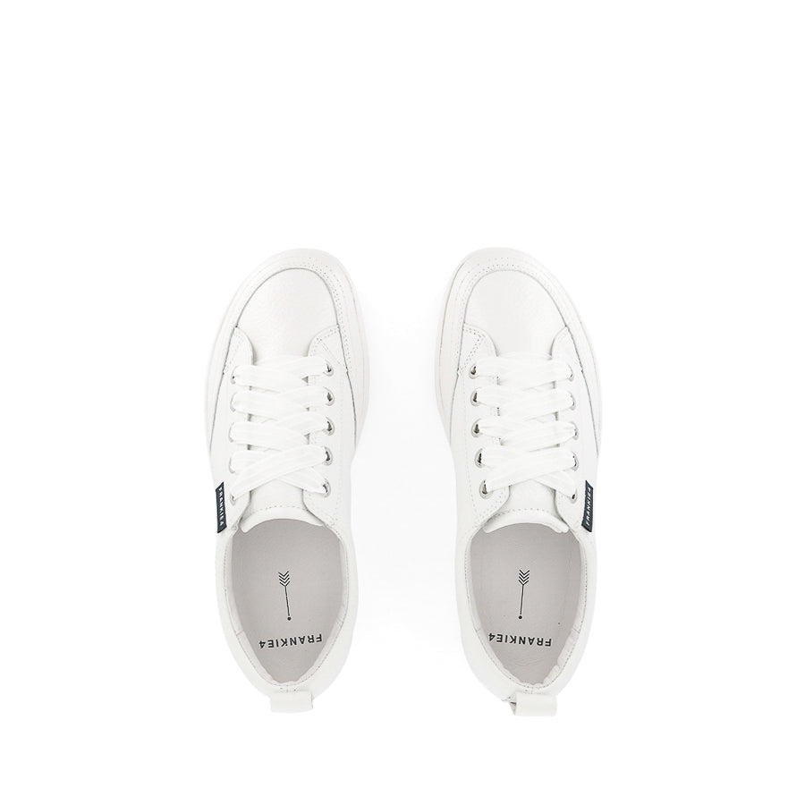 ELLIE V - WHITE TUMBLED LEATHER