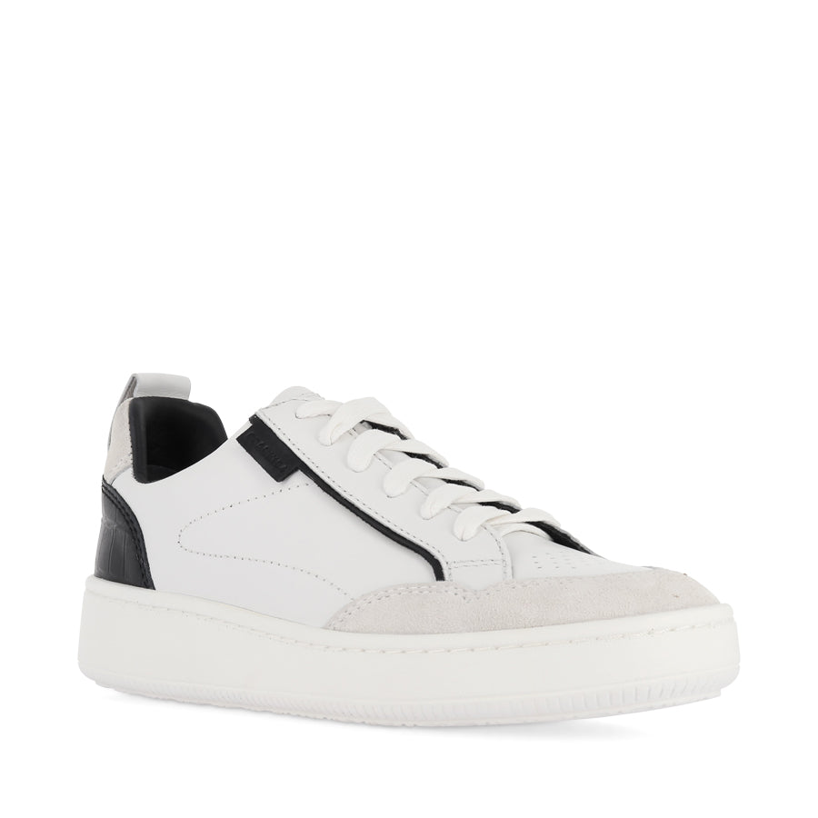 FARREN - WHITE/BLACK LEATHER – Evans Shoes