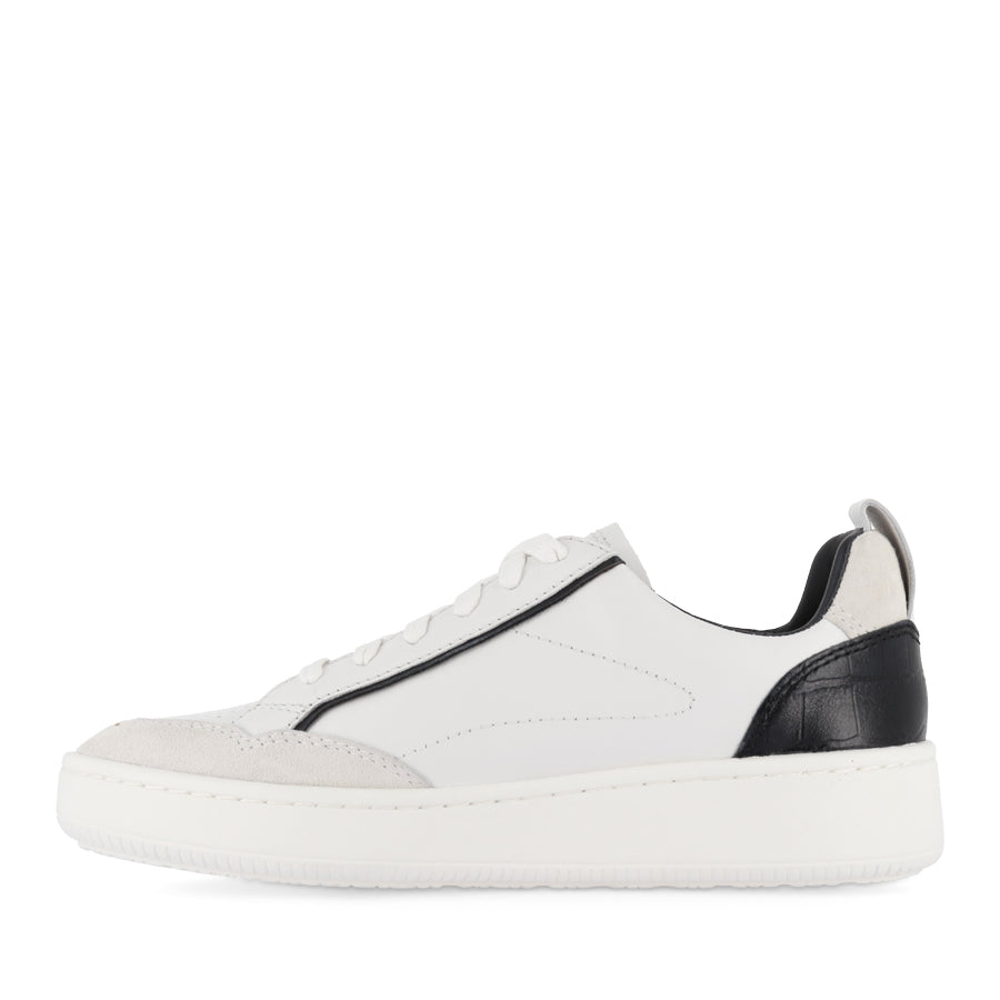 FARREN - WHITE/BLACK  LEATHER