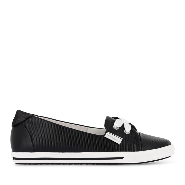 HANNAH III - BLACK EMBOSS LEATHER