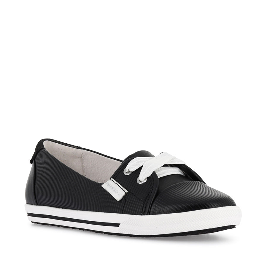 HANNAH III - BLACK EMBOSS LEATHER