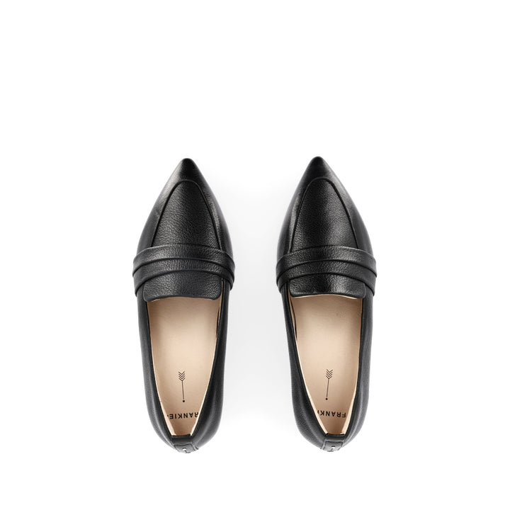 HARLOW - BLACK TUMBLED LEATHER