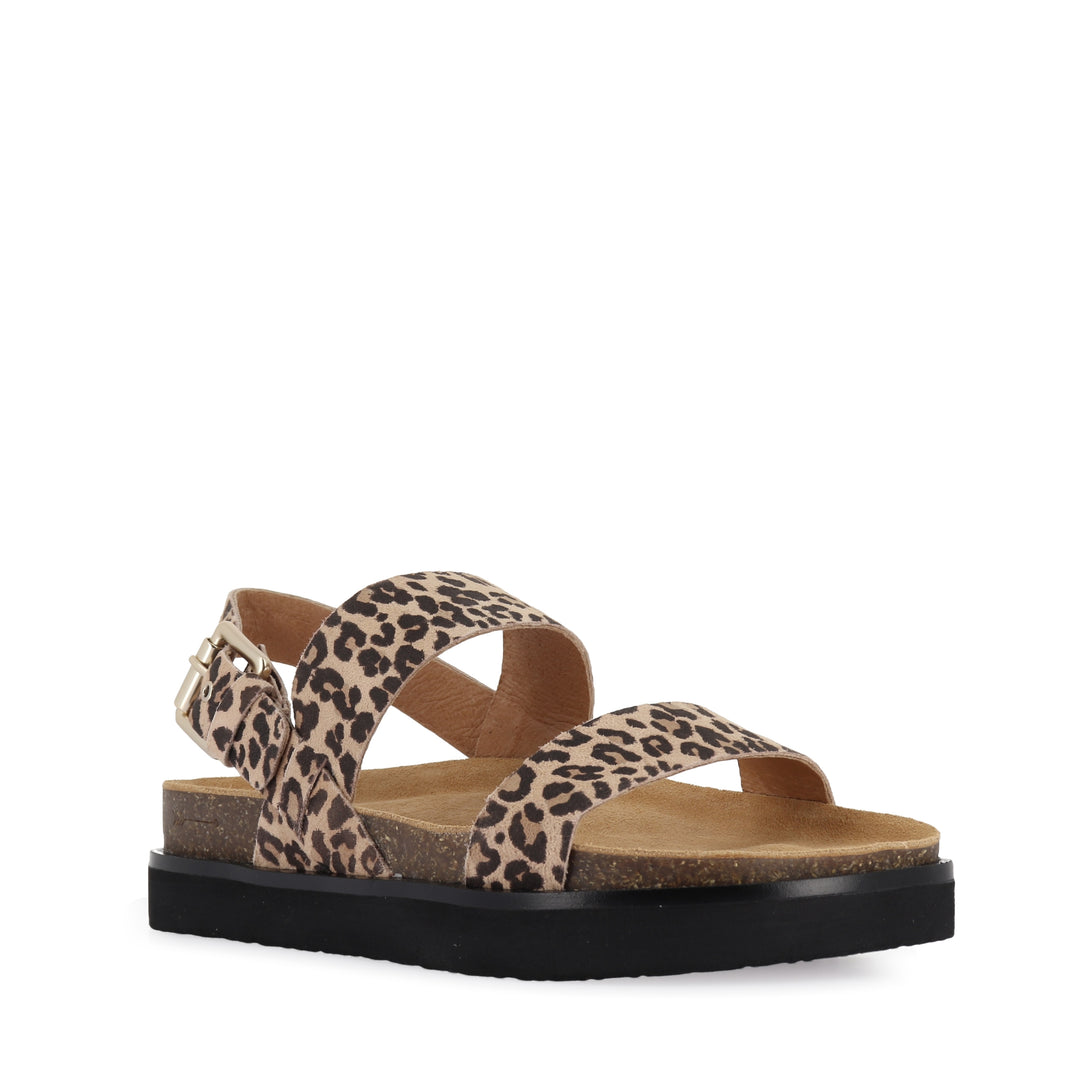 HUNTER - CAMEL LEOPARD PRINT LEATHER