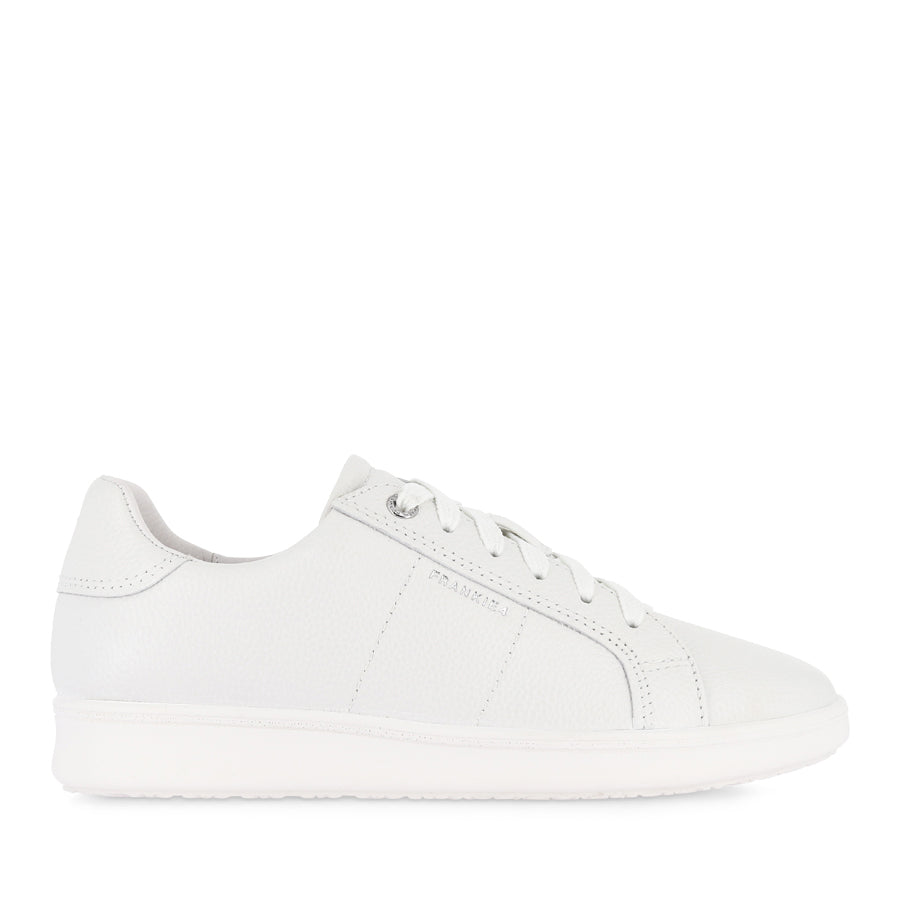 JACKIE V - WHITE TUMBLED LEATHER