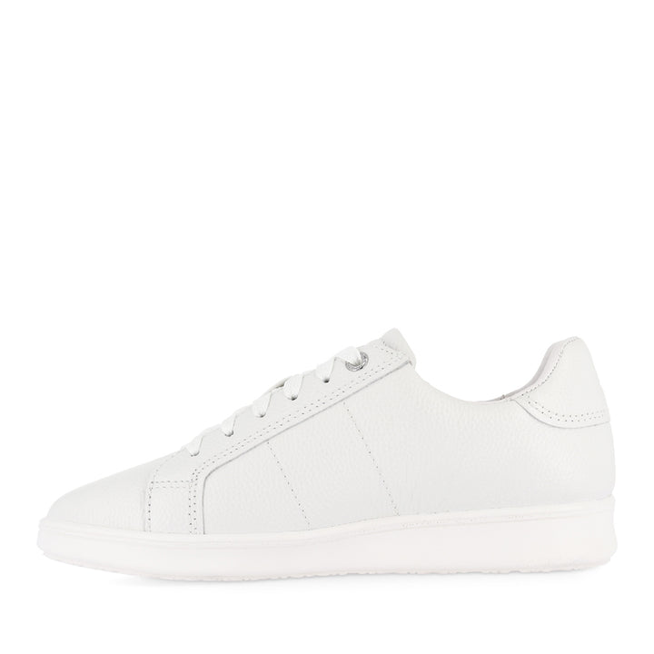 JACKIE V - WHITE TUMBLED LEATHER