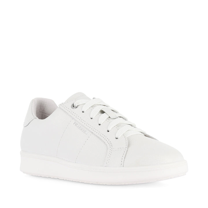 JACKIE V - WHITE TUMBLED LEATHER
