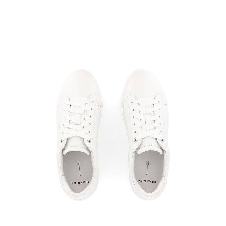 JACKIE V - WHITE TUMBLED LEATHER