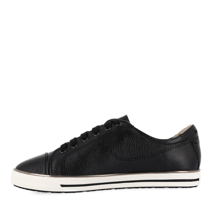 NAT III - BLACK/WHITE LEATHER