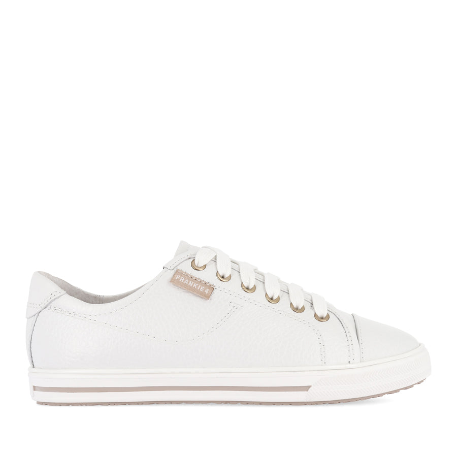 NAT III - WHITE PEBBLED LEATHER