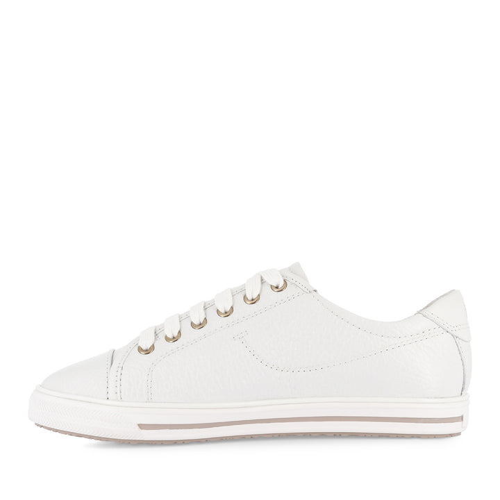 NAT III - WHITE PEBBLED LEATHER