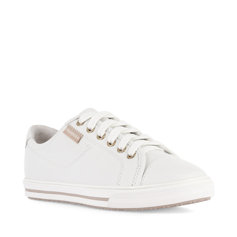 NAT III - WHITE PEBBLED LEATHER