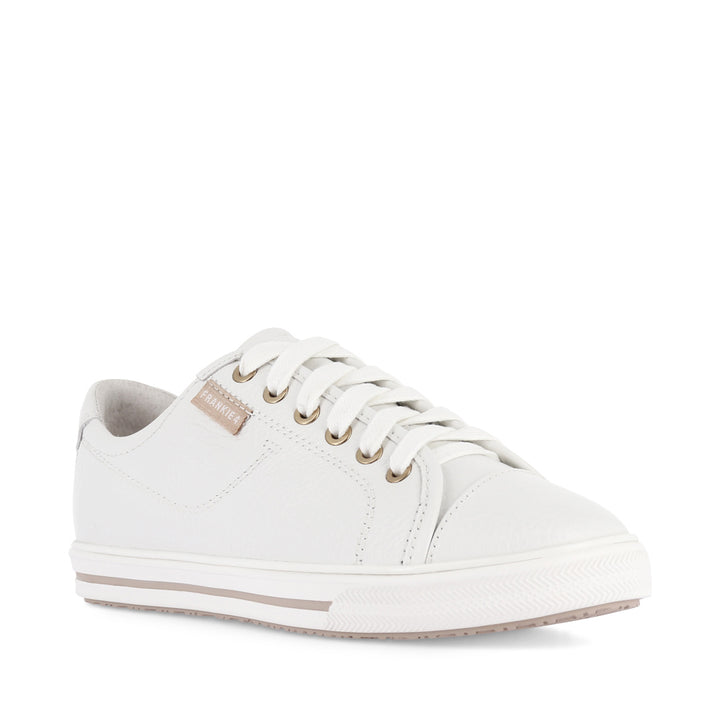 NAT III - WHITE PEBBLED LEATHER