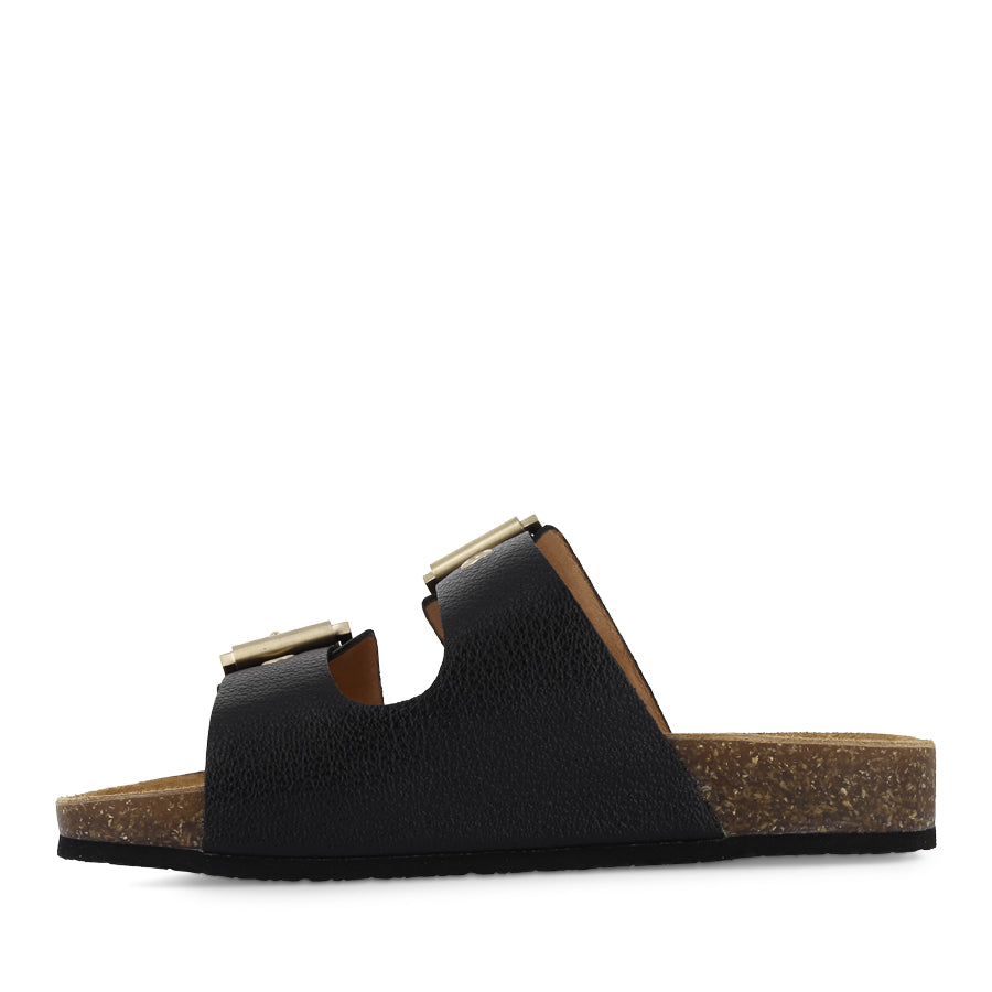 TOMMY - BLACK TUMBLED LEATHER