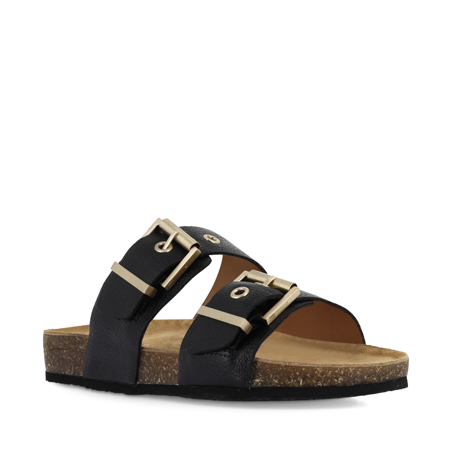 TOMMY - BLACK TUMBLED LEATHER