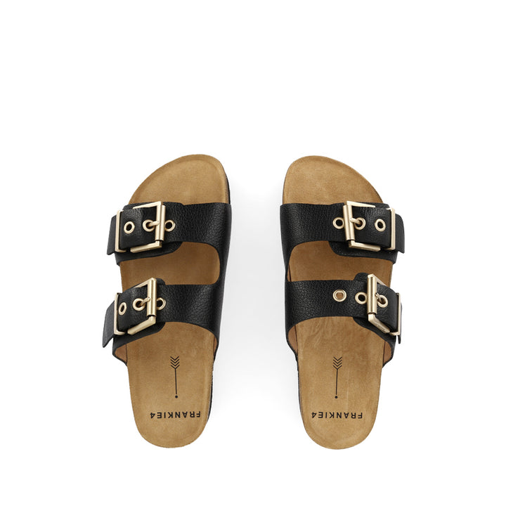 TOMMY - BLACK TUMBLED LEATHER