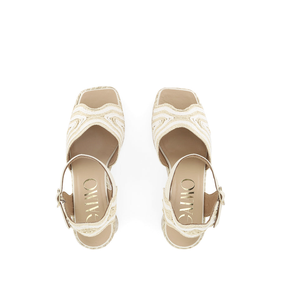 DANAE - WHITE/NATURAL RAFFIA