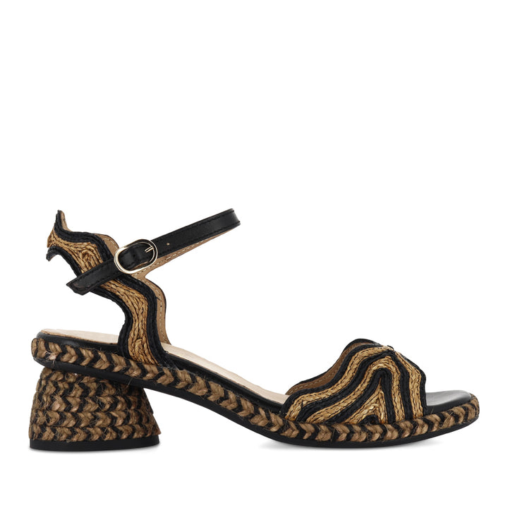 DANE - BLACK/NATURAL RAFFIA