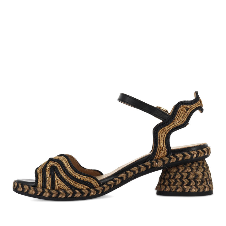 DANE - BLACK/NATURAL RAFFIA