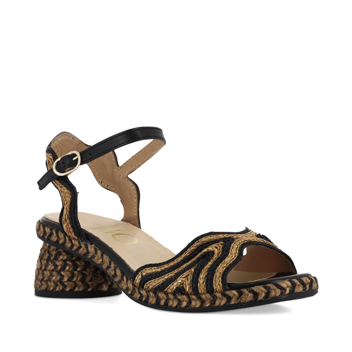 DANE - BLACK/NATURAL RAFFIA