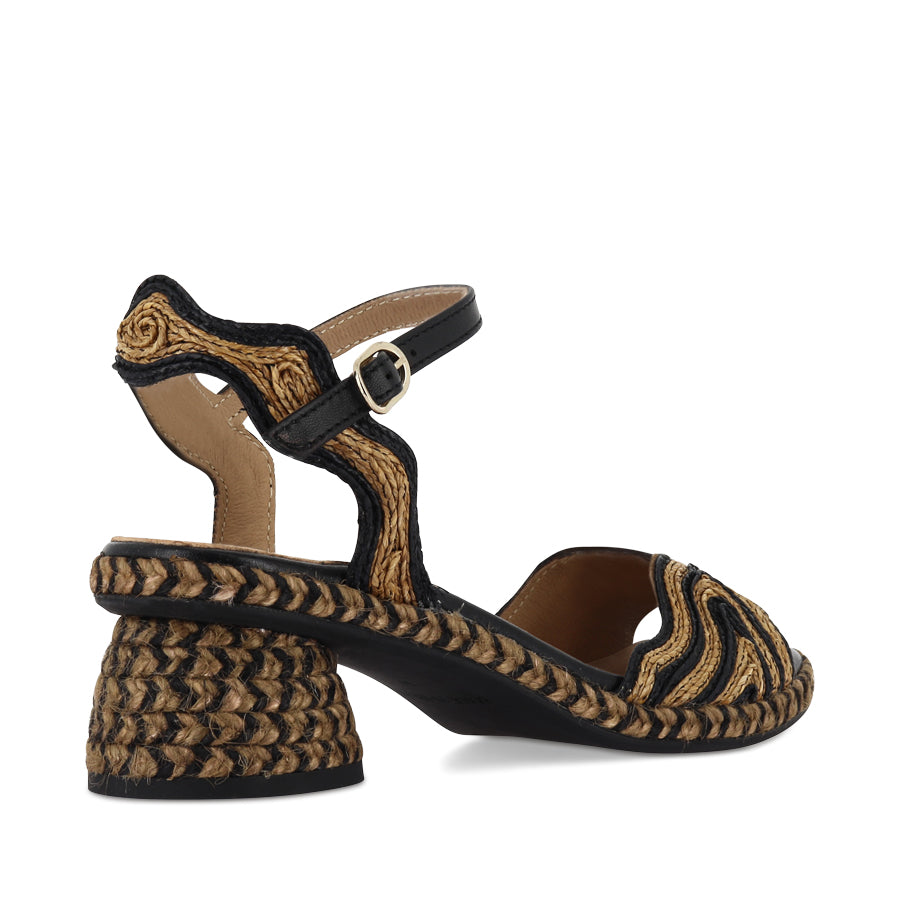 DANE - BLACK/NATURAL RAFFIA