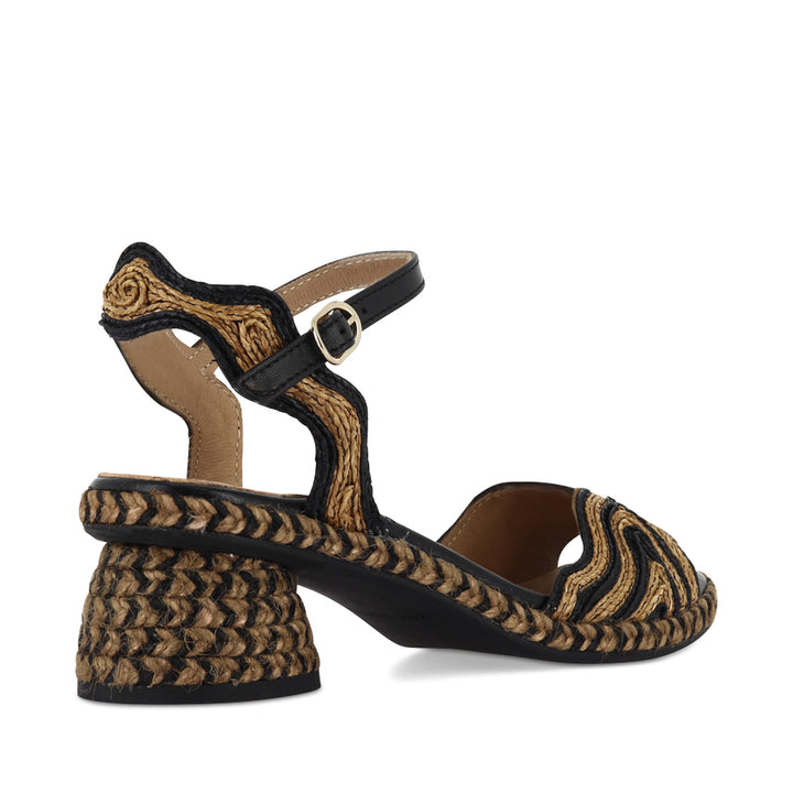 DANE - BLACK/NATURAL RAFFIA