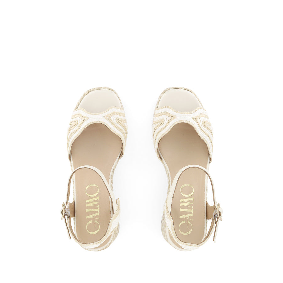 DANE - WHITE/NATURAL RAFFIA