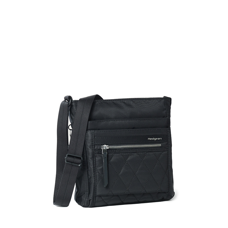 ORVA CROSSBODY RFID - QUILTED BLACK
