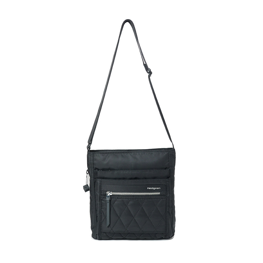 ORVA CROSSBODY RFID - QUILTED BLACK