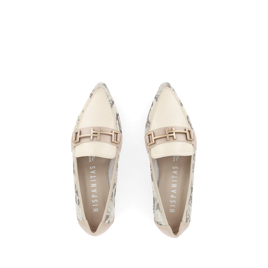 DORA - TAUPE SNAKE MULTI LEATHER