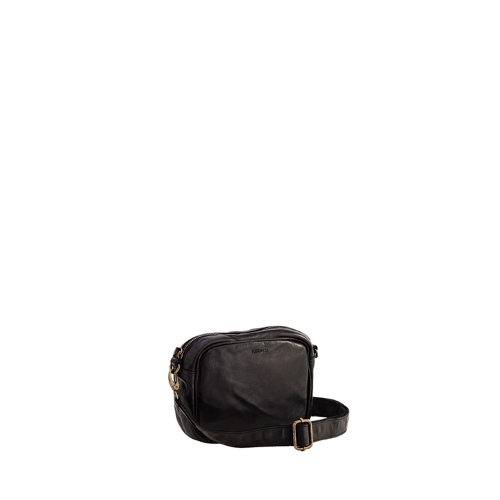 CAMERA CROSSBODY - BLACK LEATHER