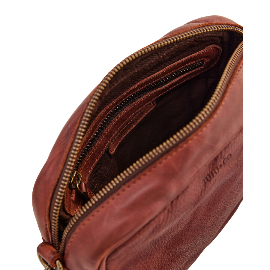 CAMERA CROSSBODY - COGNAC LEATHER