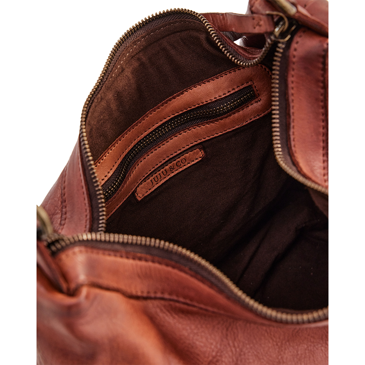 SIGNATURE SLOUCHY BAG - COGNAC