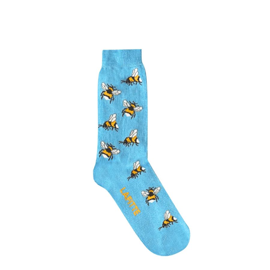 BUMBLE BEE CREW SOCK - LIGHT BLUE